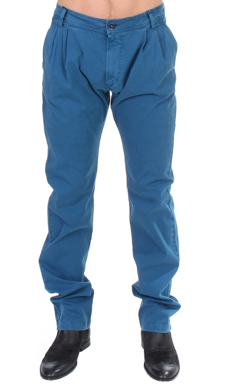 Elegant Straight Fit Cotton Chinos GF Ferre
