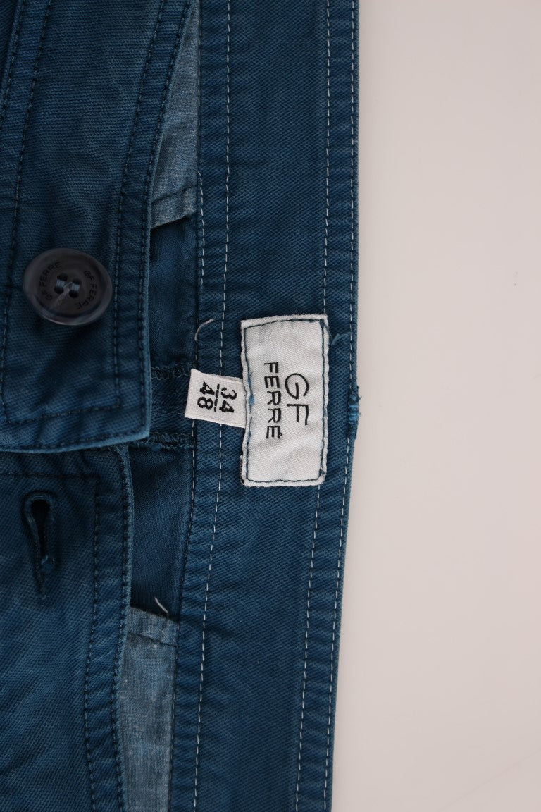 Elegant Straight Fit Cotton Chinos GF Ferre