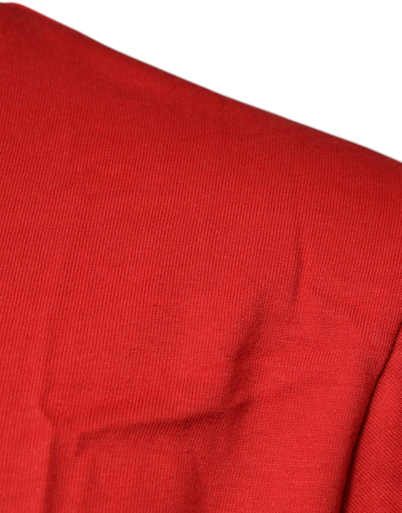 Red DG Logo Cotton Crew Neck T-shirt Dolce & Gabbana