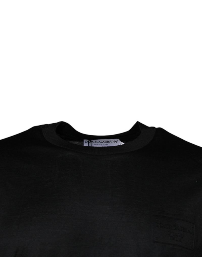 Black Crew Neck Short Sleeve T-shirt Dolce & Gabbana