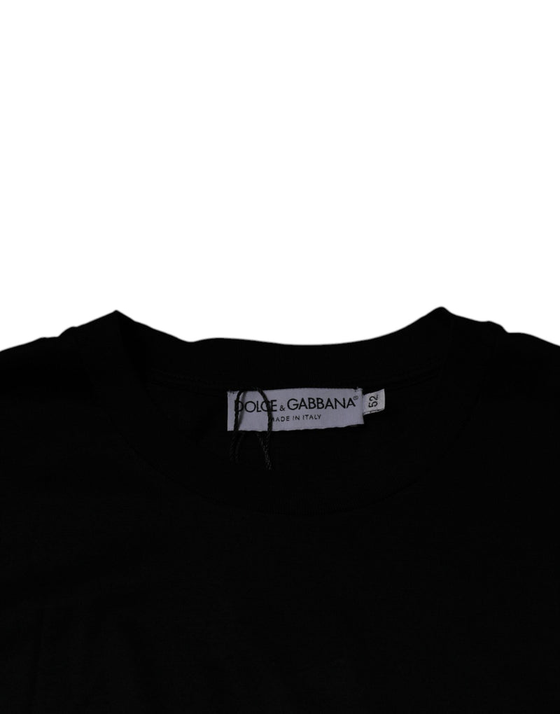 Black Crew Neck Short Sleeve T-shirt Dolce & Gabbana