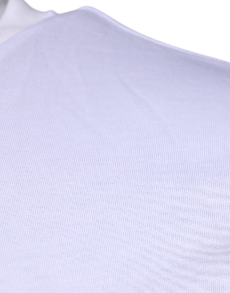 White DG Logo Cotton Crew Neck T-shirt Dolce & Gabbana
