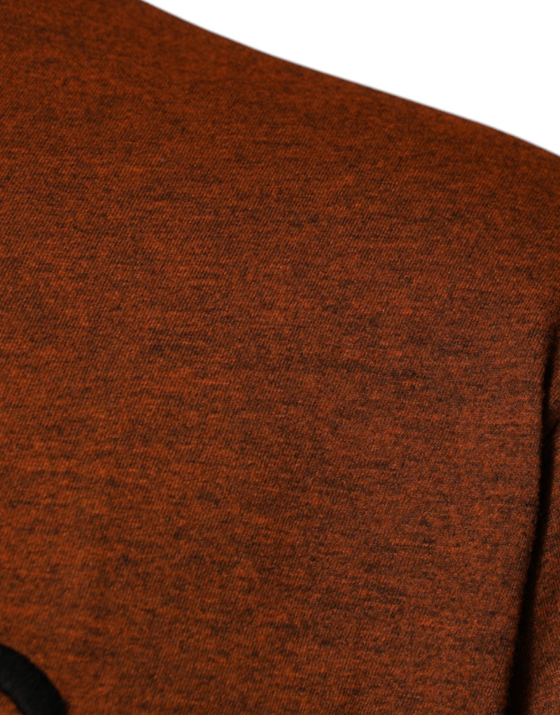 Brown DG Logo Cotton Crew Neck T-shirt Dolce & Gabbana