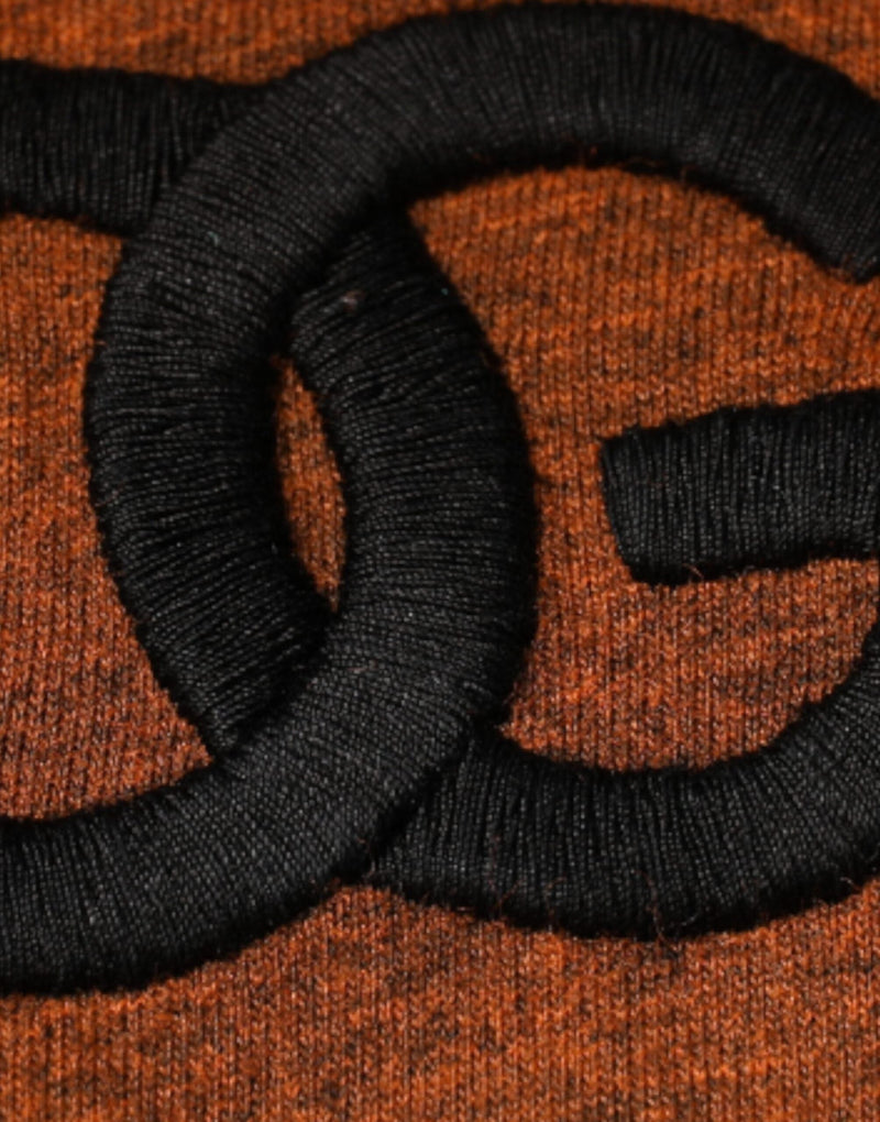 Brown DG Logo Cotton Crew Neck T-shirt Dolce & Gabbana