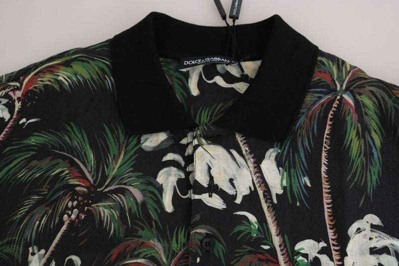 Sicilian Volcano Motive Polo Tee Dolce & Gabbana