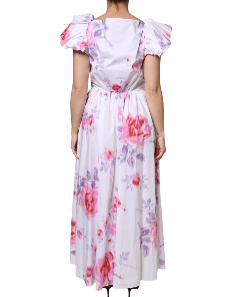 White Floral Cotton Maxi Dress Philosophy