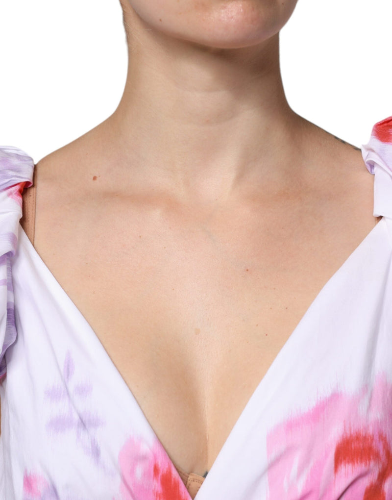 White Floral Cotton Maxi Dress Philosophy