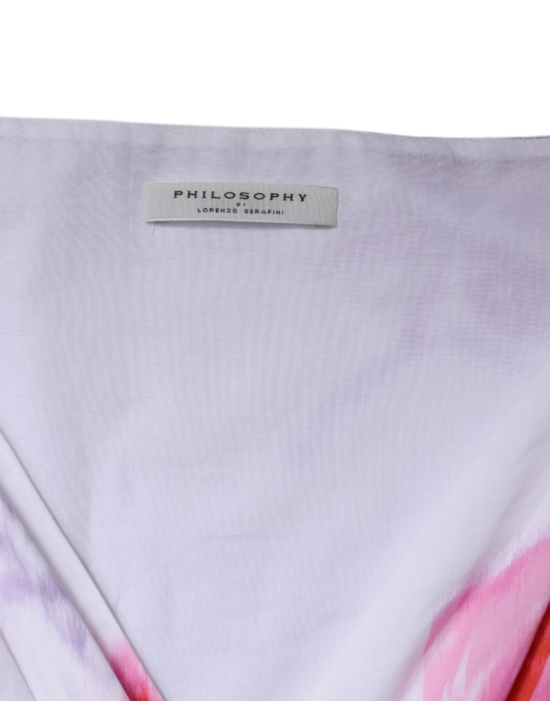 White Floral Cotton Maxi Dress Philosophy