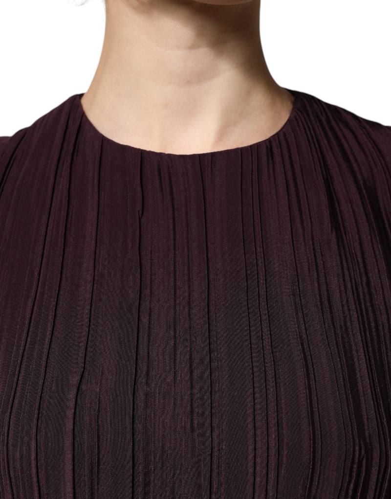 Brown Silk Short Sleeves Sheath Maxi Dress Barbara Casasola