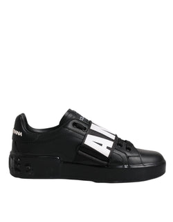 Black D&G AMORE Low Top Sneakers Shoes Dolce & Gabbana