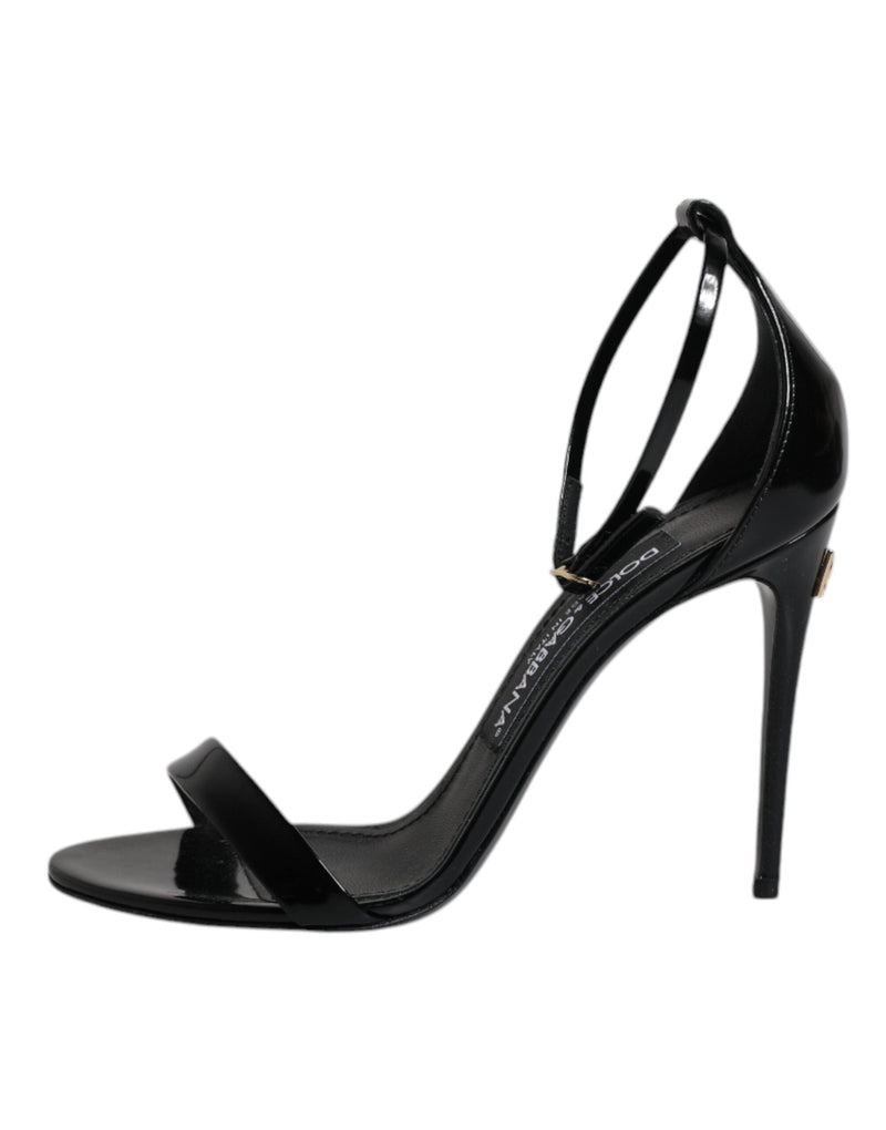 Black KEIRA Heels Ankle Strap Sandals Shoes Dolce & Gabbana
