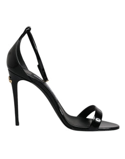 Black KEIRA Heels Ankle Strap Sandals Shoes Dolce & Gabbana
