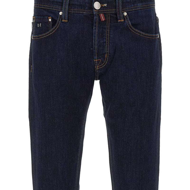 Blue Cotton Jeans & Pant Tramarossa