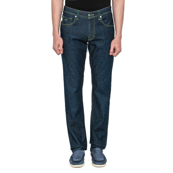 Blue Cotton Jeans & Pant Tramarossa