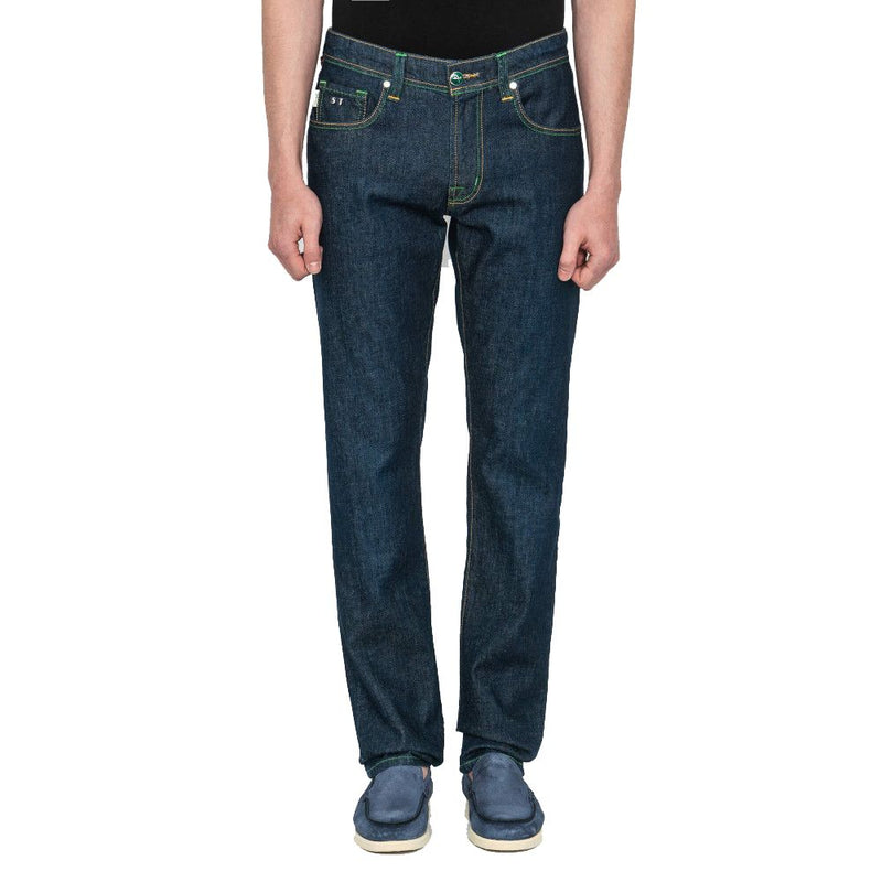 Blue Cotton Jeans & Pant Tramarossa