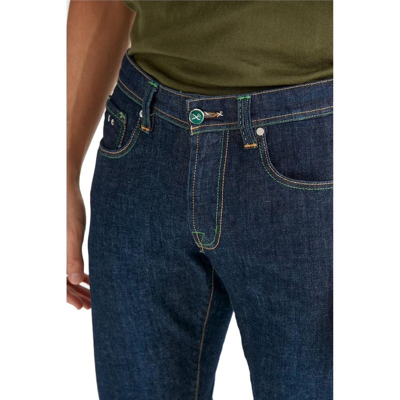 Blue Cotton Jeans & Pant Tramarossa