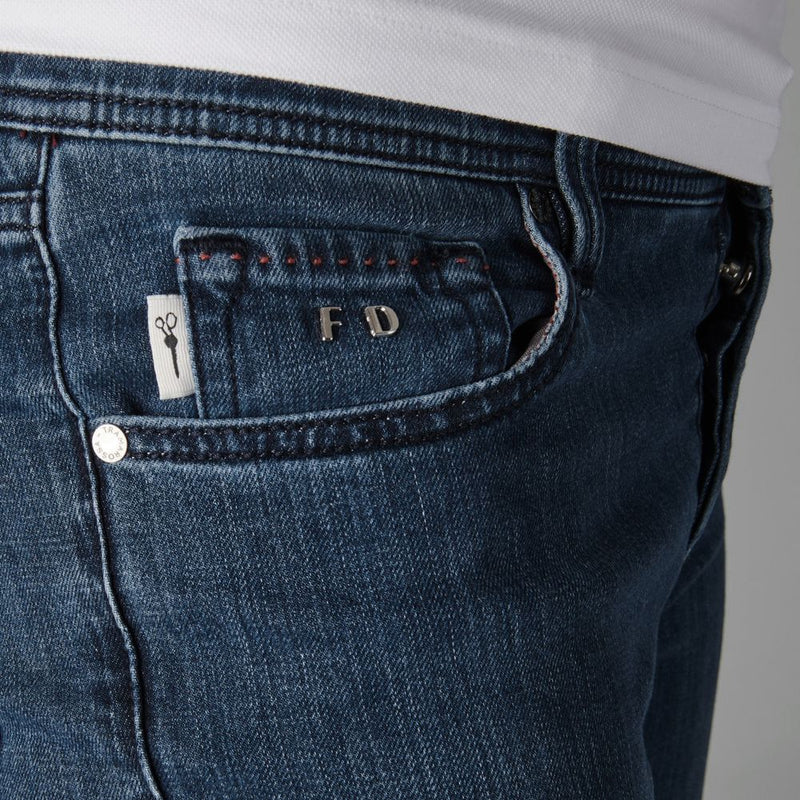 Blue Cotton Jeans & Pant Tramarossa