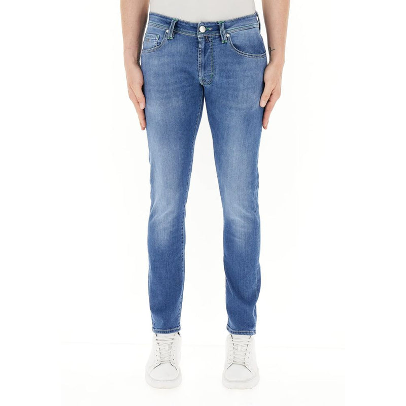 Blue Cotton Jeans & Pant Tramarossa