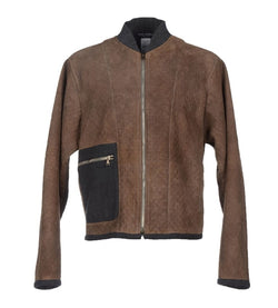 Elegant Leather & Wool Blend Jacket Dolce & Gabbana