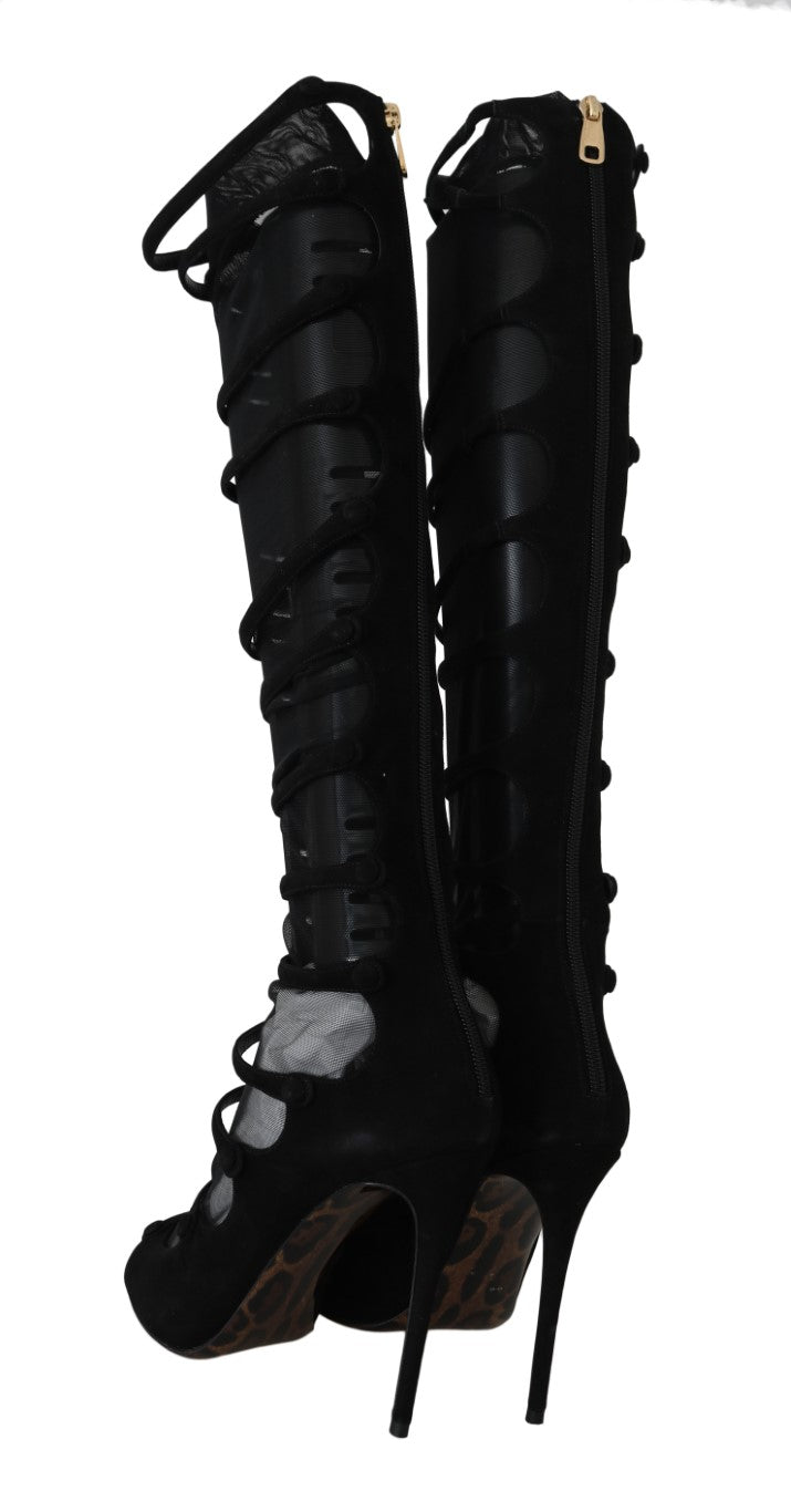 Elegance Redefined: Chic Knee-High Stiletto Boots Dolce & Gabbana