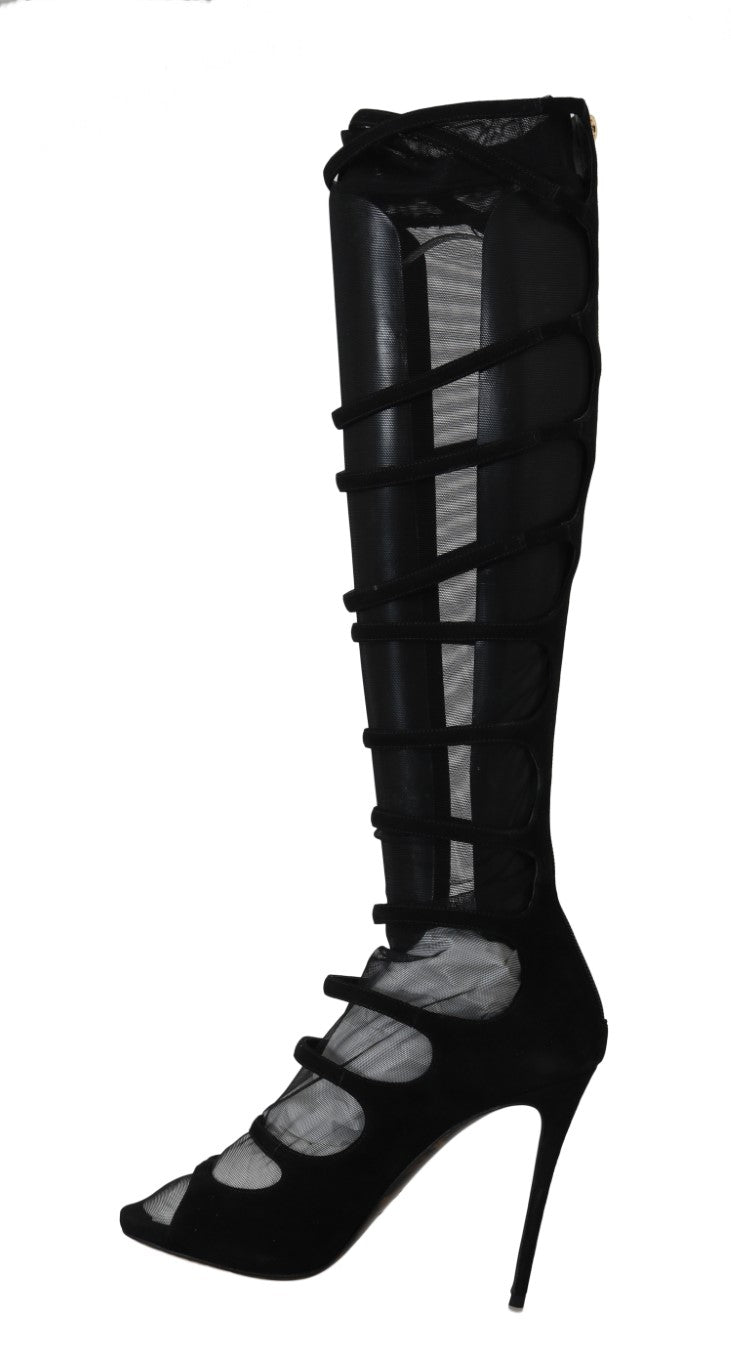 Elegance Redefined: Chic Knee-High Stiletto Boots Dolce & Gabbana