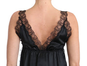 Sultry Silk Blend Lingerie Top in Black Dolce & Gabbana