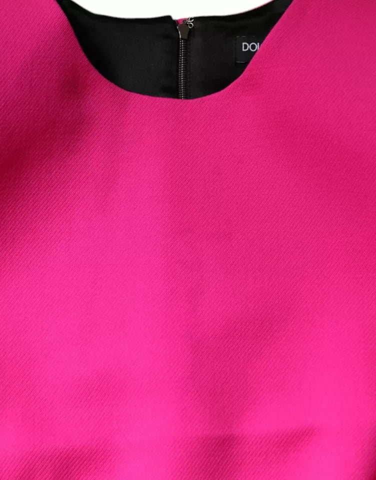 Pink Sleeveless Bodycon A-line Mini Dress Dolce & Gabbana