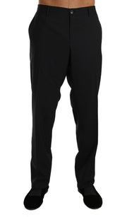 Elegant Black Wool Dress Pants Dolce & Gabbana