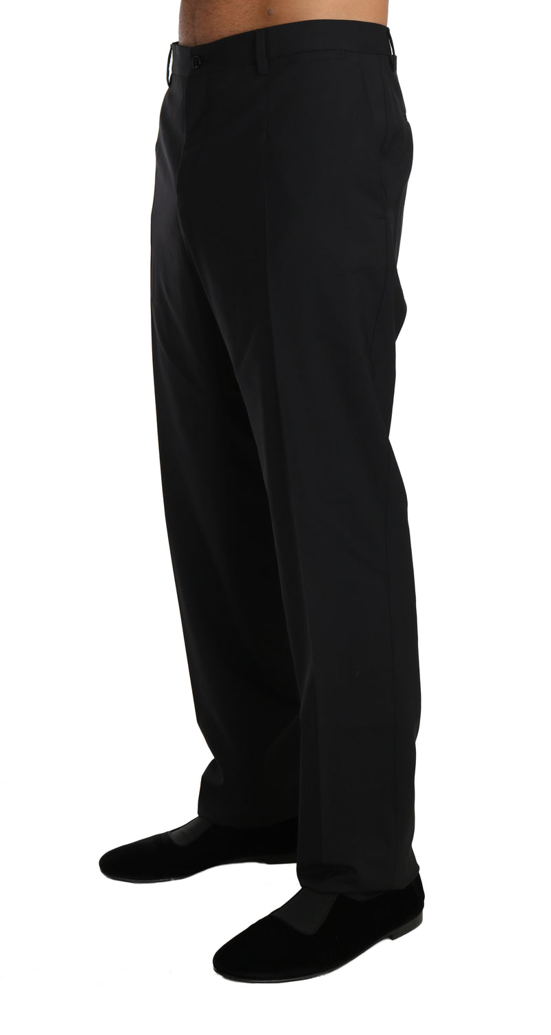 Elegant Black Wool Dress Pants Dolce & Gabbana