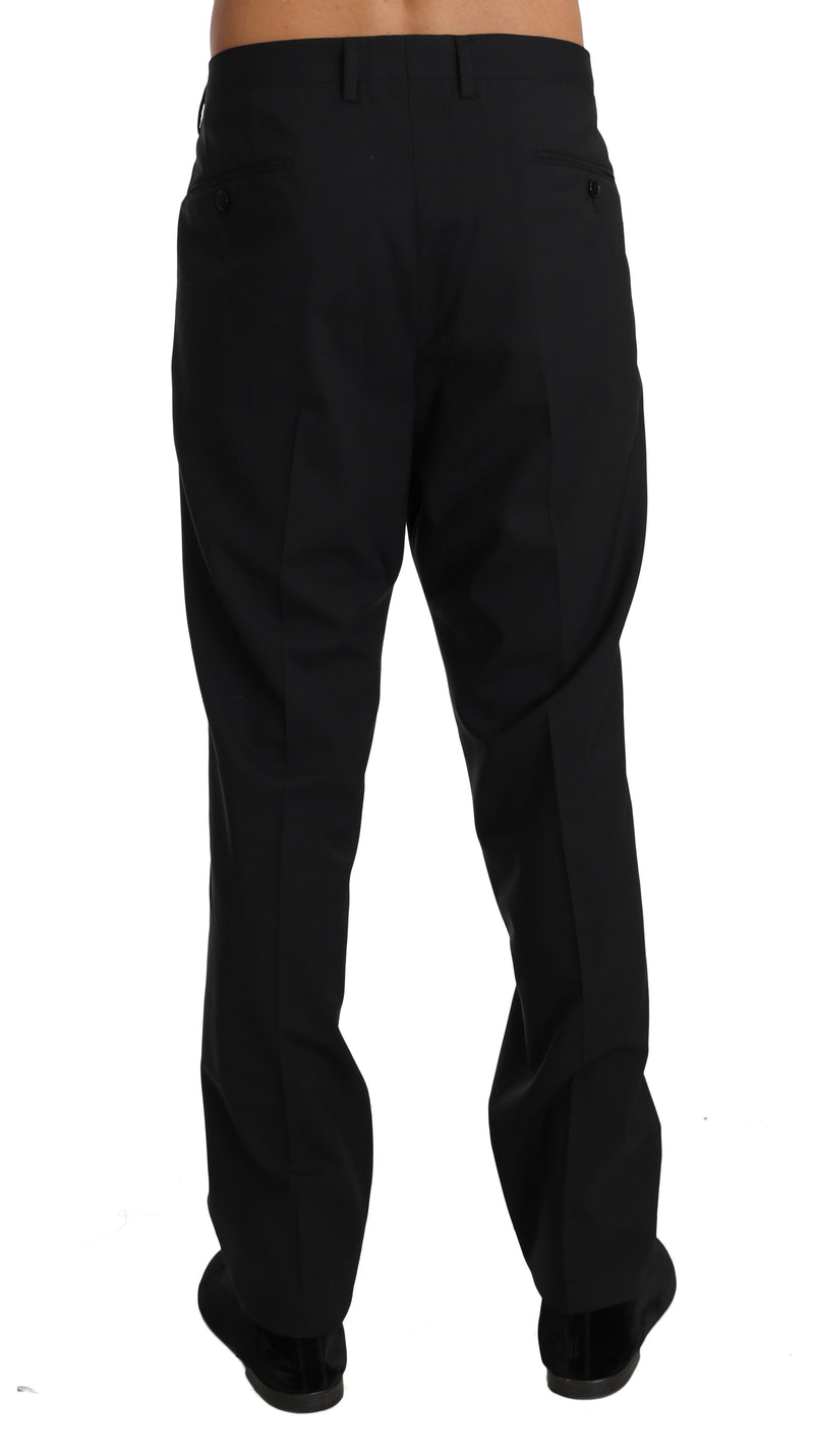 Elegant Black Wool Dress Pants Dolce & Gabbana