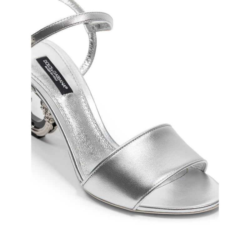 Silver Leather Sandal Dolce & Gabbana