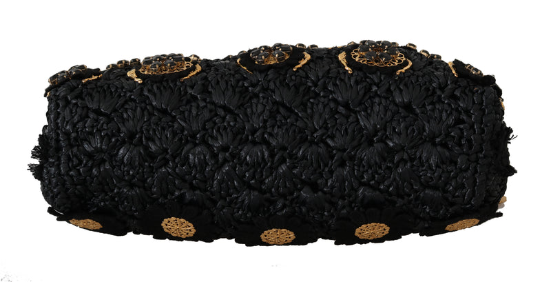 Black Tassel Gold Baroque Crystal Evening Clutch Dolce & Gabbana