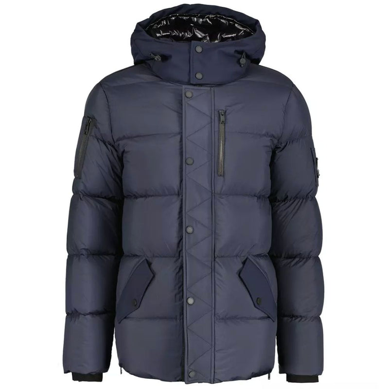 Blue Nylon Jacket Moose Knuckles