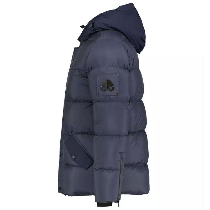 Blue Nylon Jacket Moose Knuckles