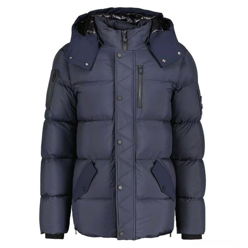 Blue Nylon Jacket Moose Knuckles