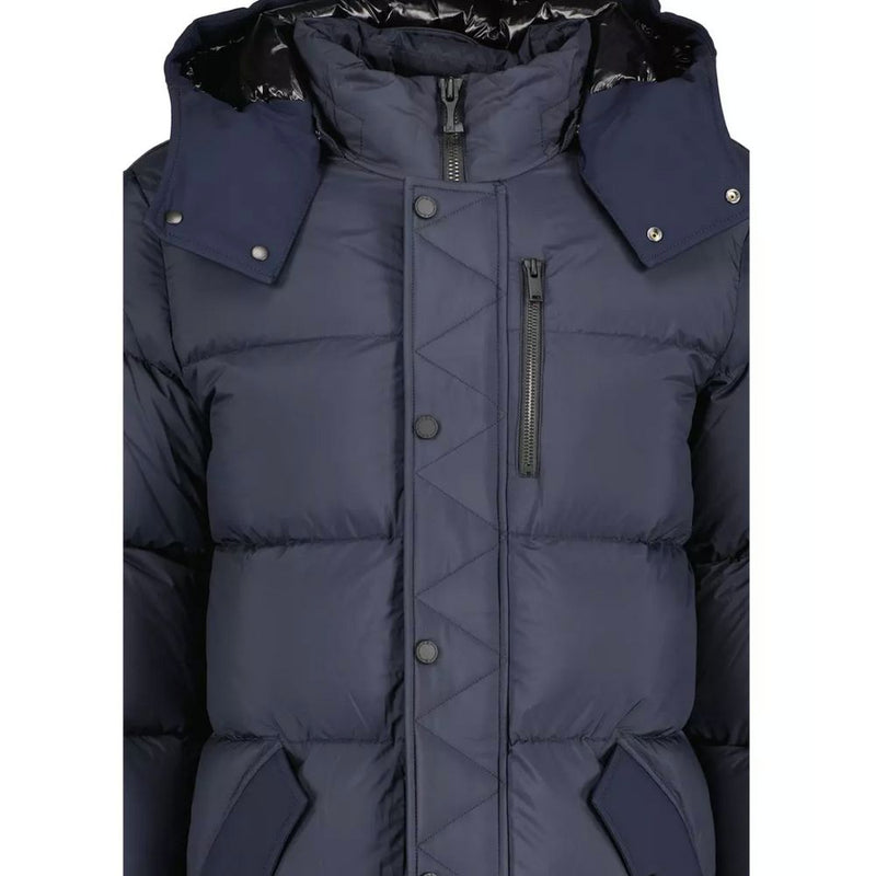 Blue Nylon Jacket Moose Knuckles