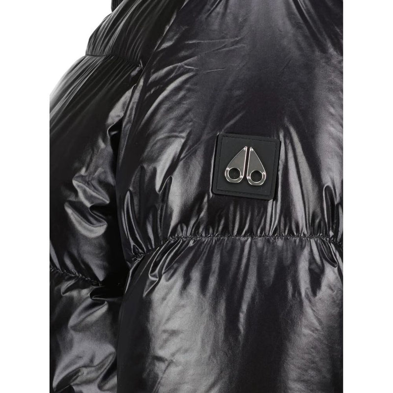 Black Nylon Jackets & Coat Moose Knuckles