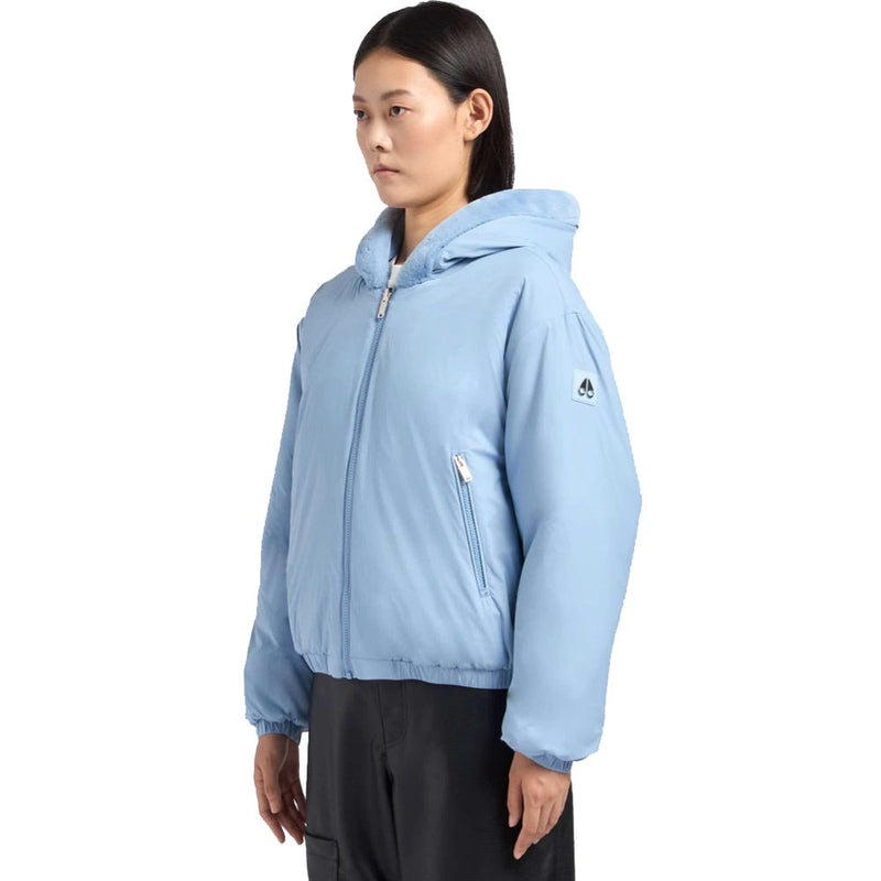 Light Blue Nylon Jackets & Coat Moose Knuckles
