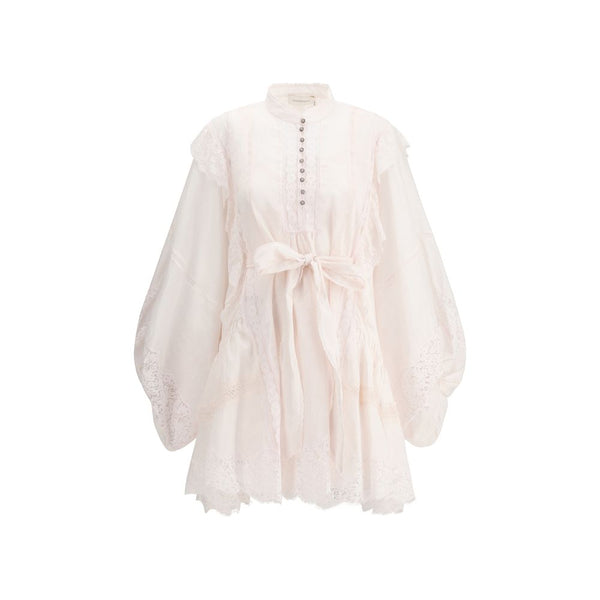 Mini Crush Lace Billow Dress Zimmermann