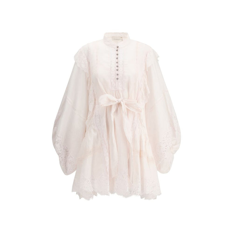 Mini Crush Lace Billow Dress Zimmermann