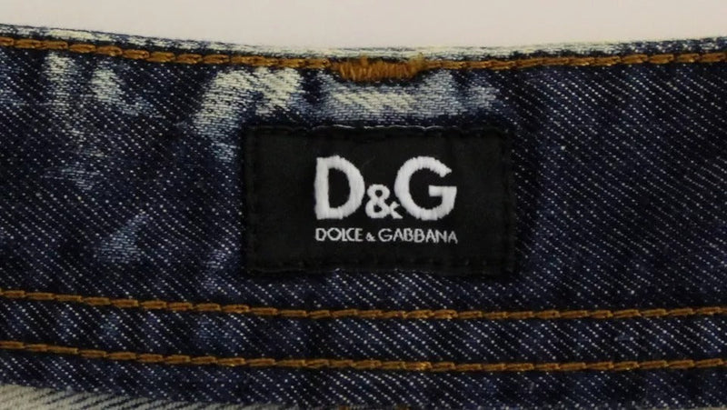 Blue D&G Cotton Washed Jeans Denim Shorts Dolce & Gabbana