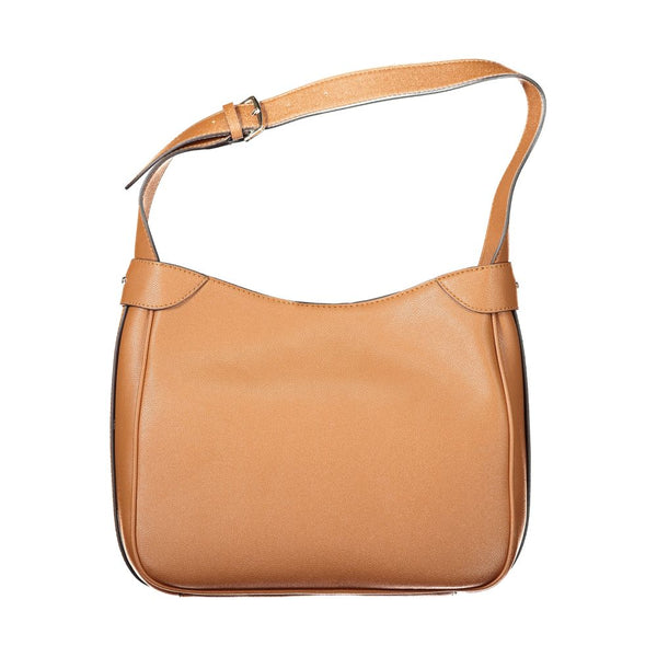 Brown Polyethylene Women Handbag