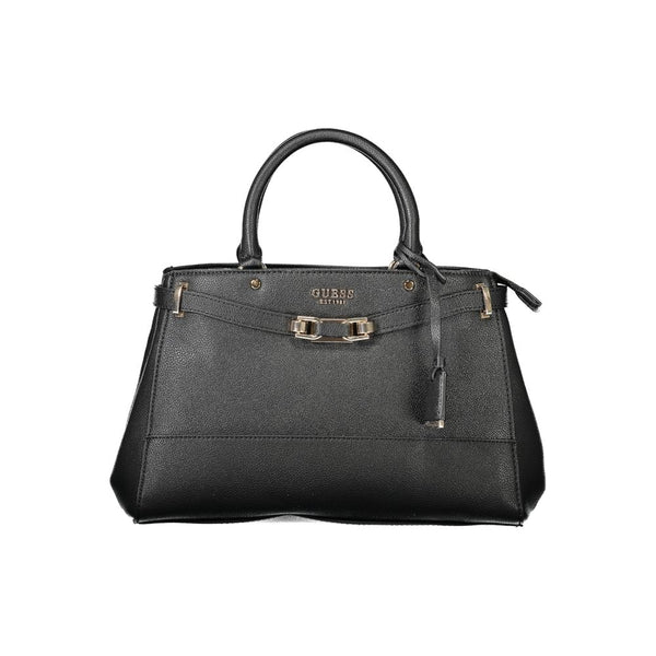 Black Polyethylene Women Handbag