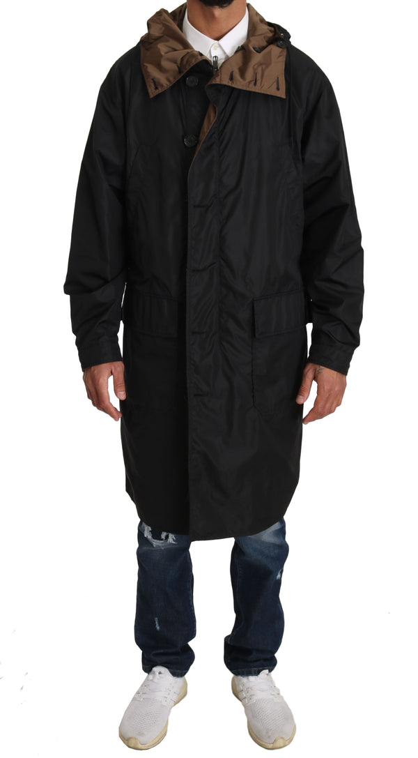 Elegant Reversible Hooded Raincoat Dolce & Gabbana