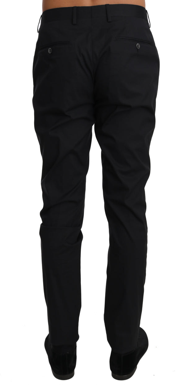 Elegant Black Formal Wool-Blend Trousers Dolce & Gabbana