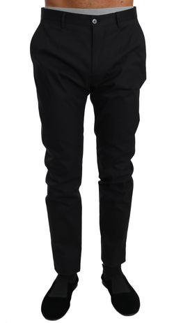 Elegant Black Formal Wool-Blend Trousers Dolce & Gabbana