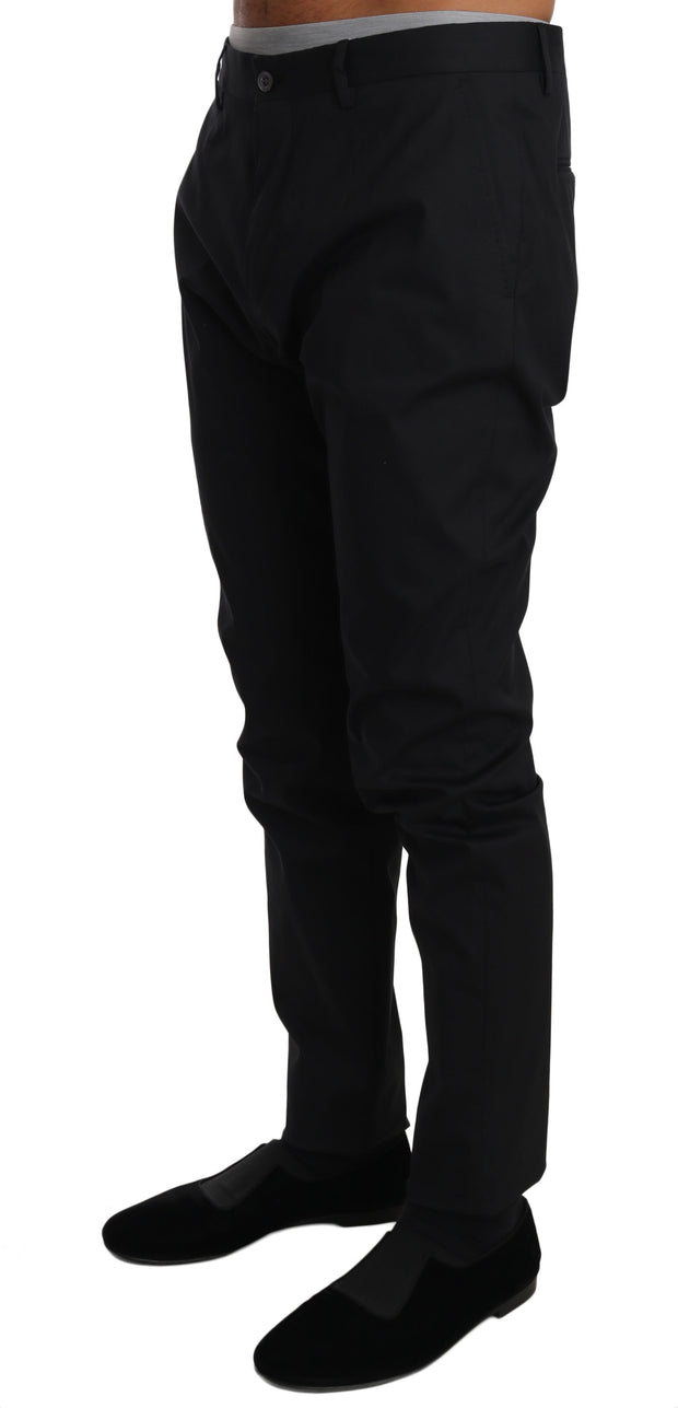 Elegant Black Formal Wool-Blend Trousers Dolce & Gabbana