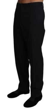 Elegant Black Formal Wool Blend Trousers Dolce & Gabbana