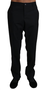 Elegant Black Formal Wool Blend Trousers Dolce & Gabbana