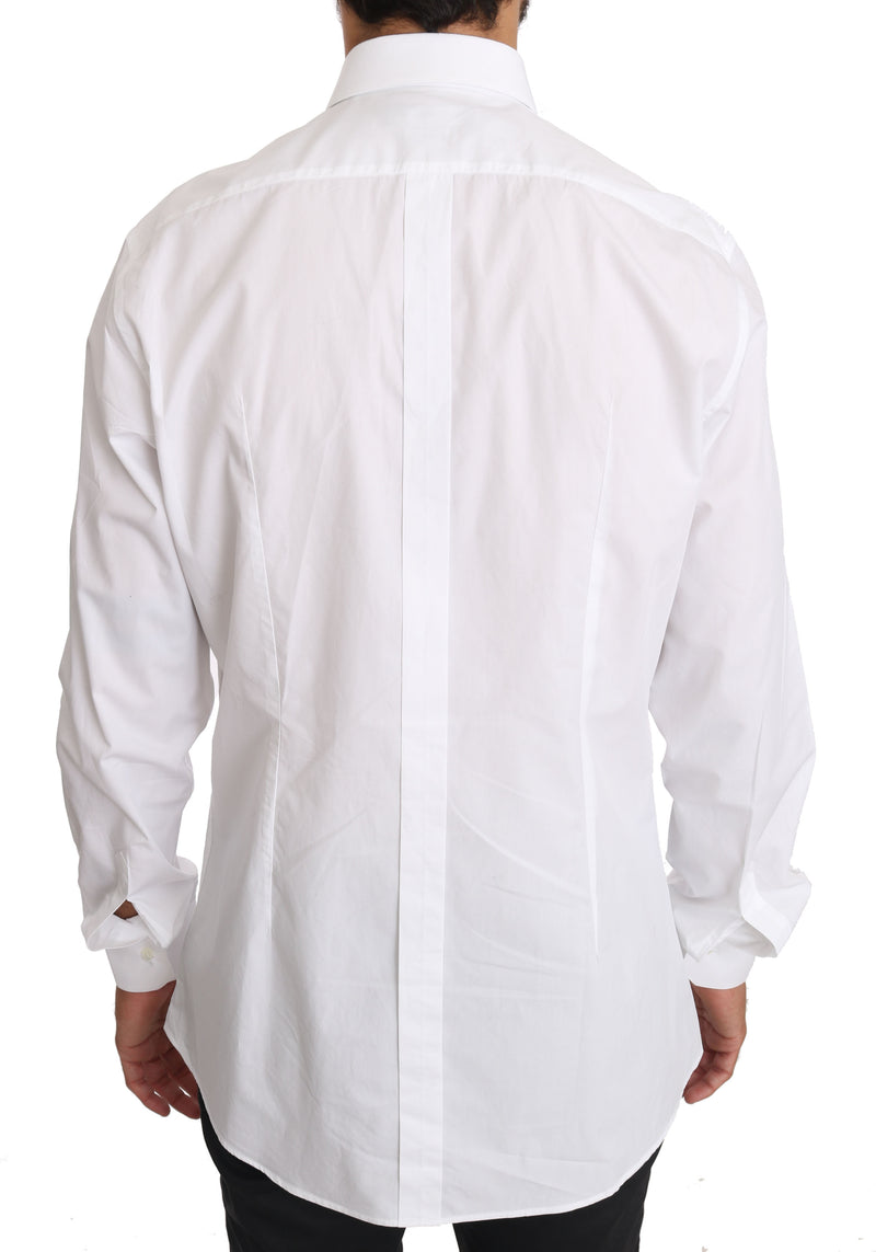 Elegant Slim Fit Dress Shirt in Pure White Dolce & Gabbana